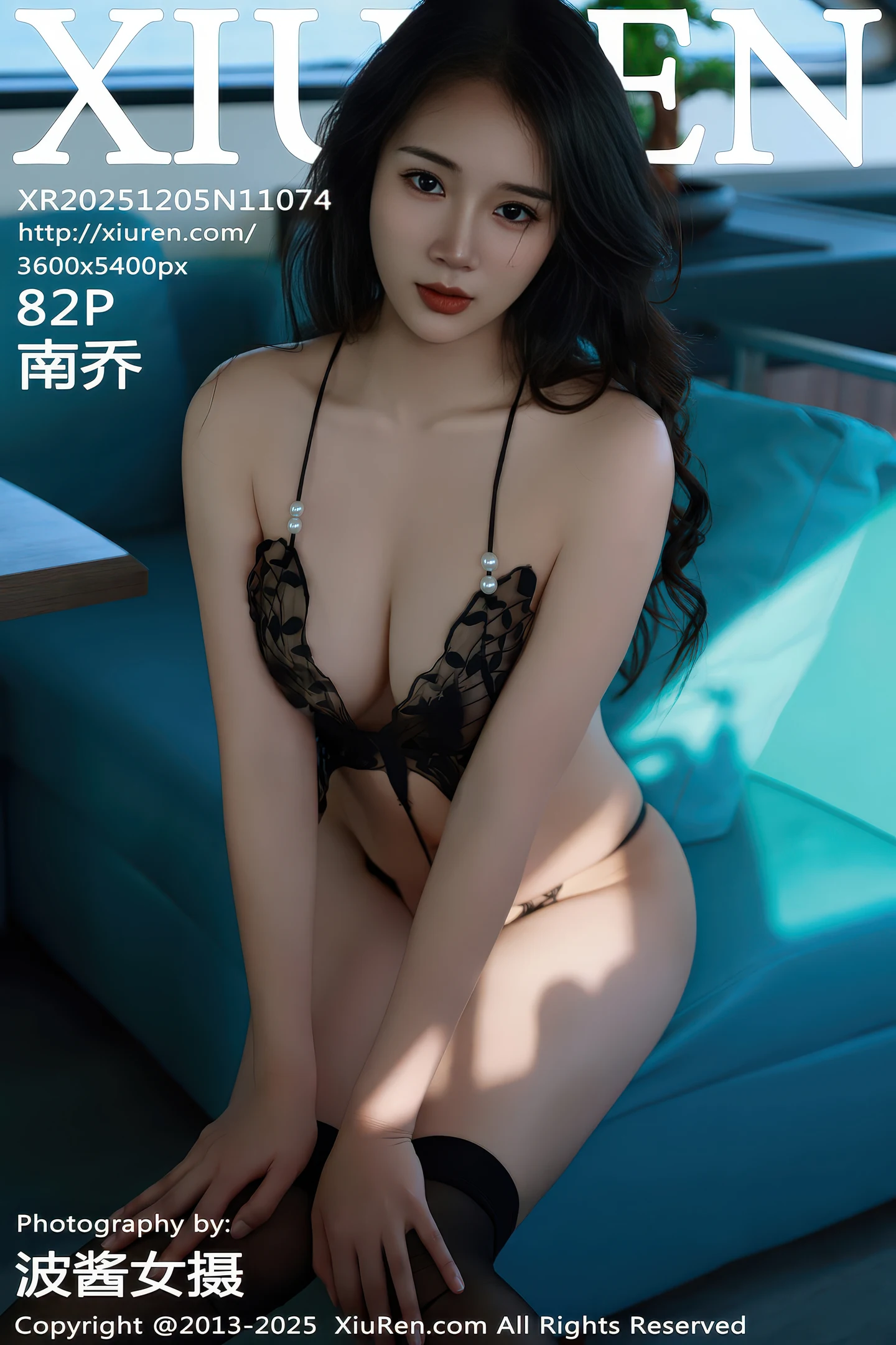 [XiuRen秀人网]No.11074_模特南乔性感黑色连衣短裙露黑色情趣内衣秀惹火身材诱惑写真82P-秀人网 - XiuRen.Pro